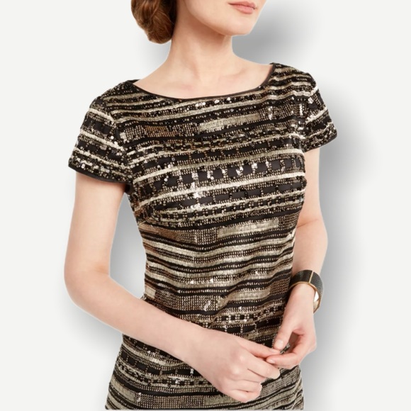 Vince Camuto Women's Sequined Shift Dress US2 - Picture 3 of 14